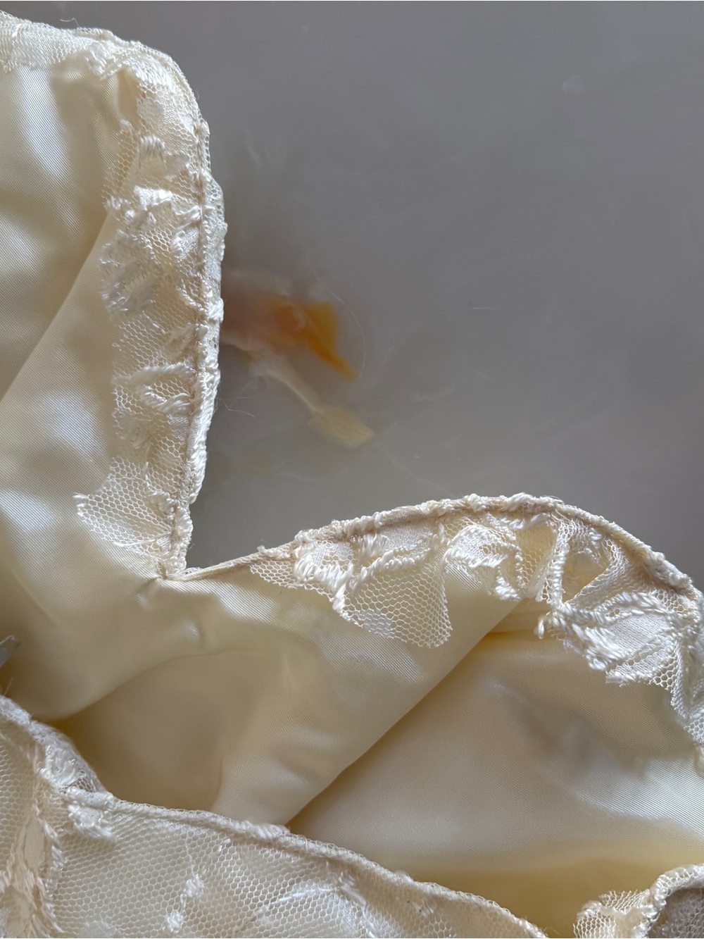 Strapless Lace Bustier Ruffle Cocktail/Wedding Dress in Ivory - Picture 10 of 16